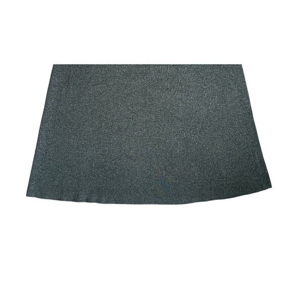 Holiday Midi Sweater Skirt XXL Green Holiday Shimmer Pull On Lurex Banana Republ - Picture 4 of 12